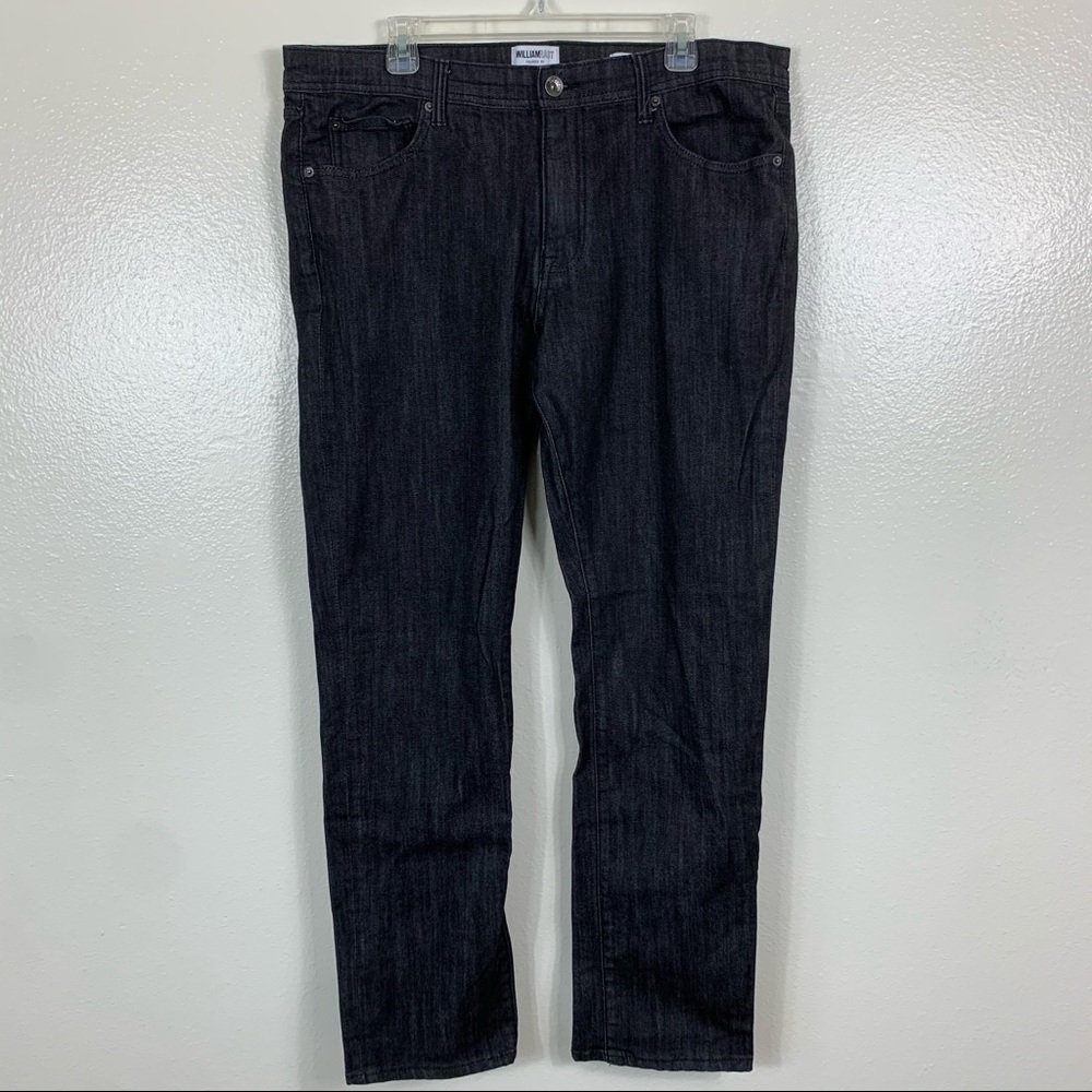 William rast black slim straight jeans